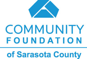 The logo of the Community Foundation of Sarasota County predominately features its name topped by symbol that looks like an origami triangle: 3 sided it folds into itself creating a circle of support.